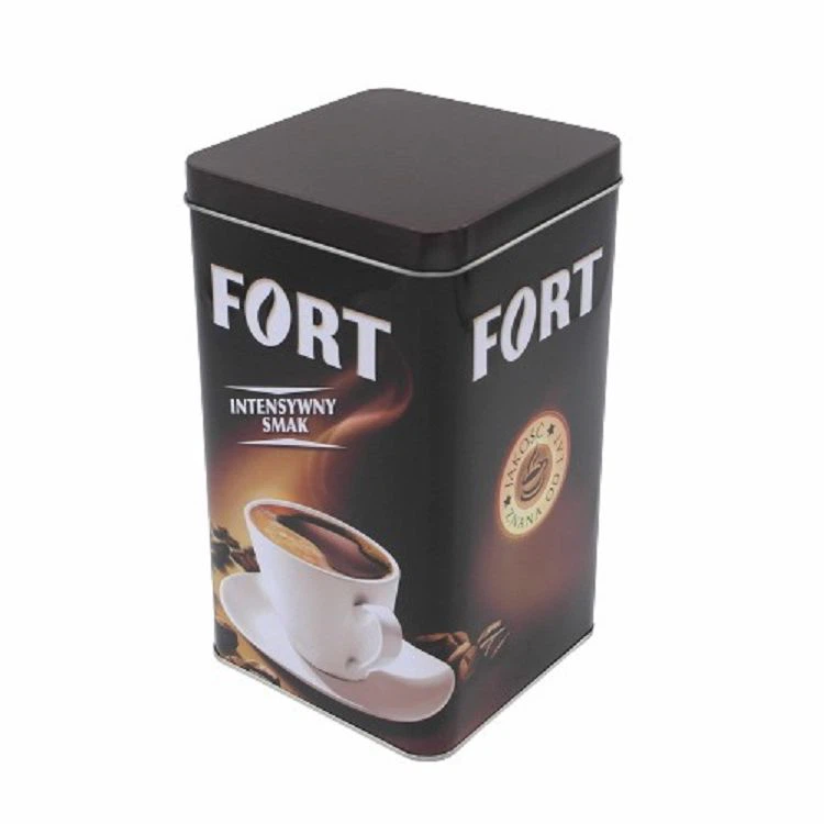 Square Metal Coffee Tin Box
